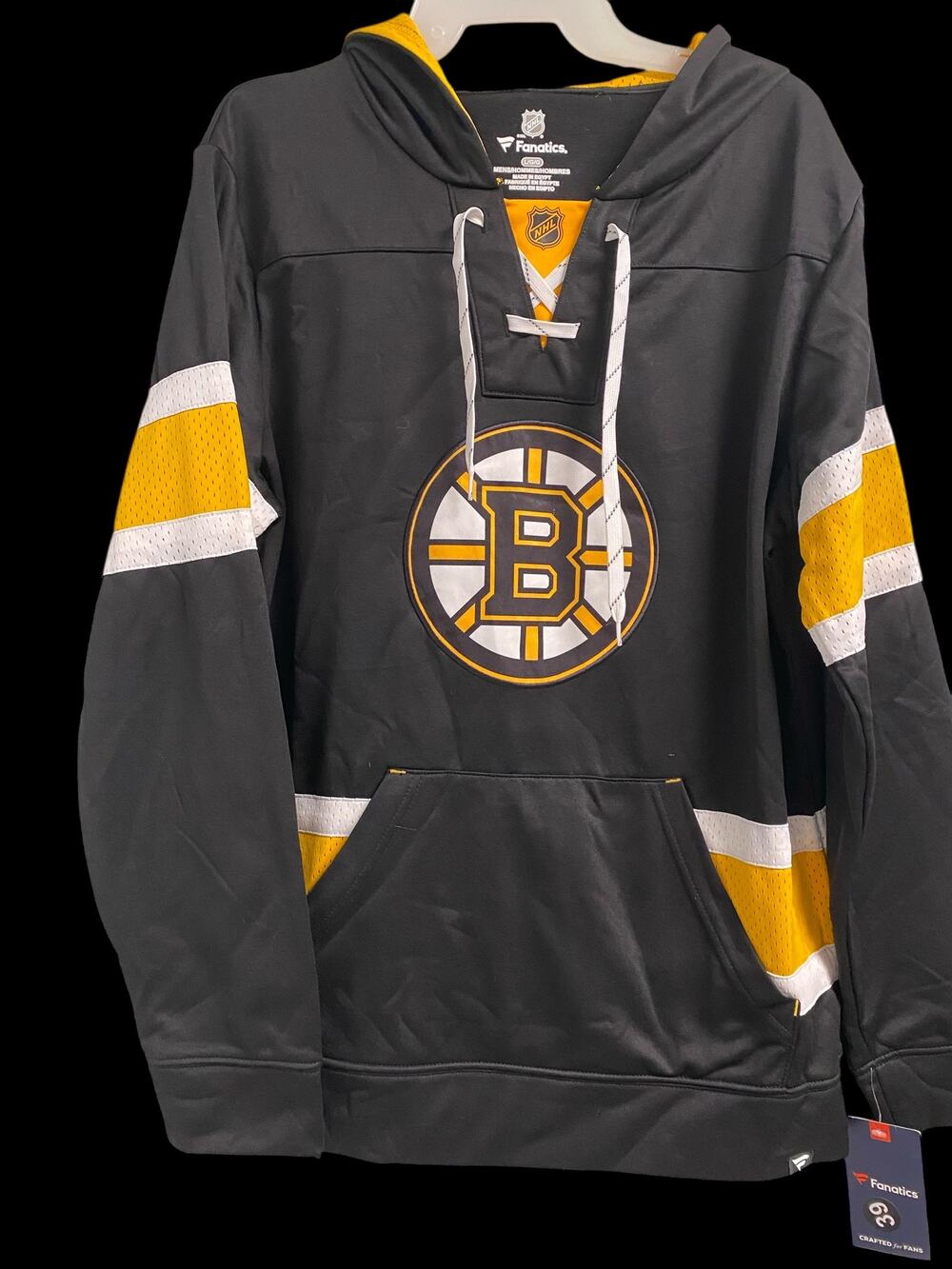 Boston Bruins Fanatics Fleece Hoodie - Black-size L-NWT